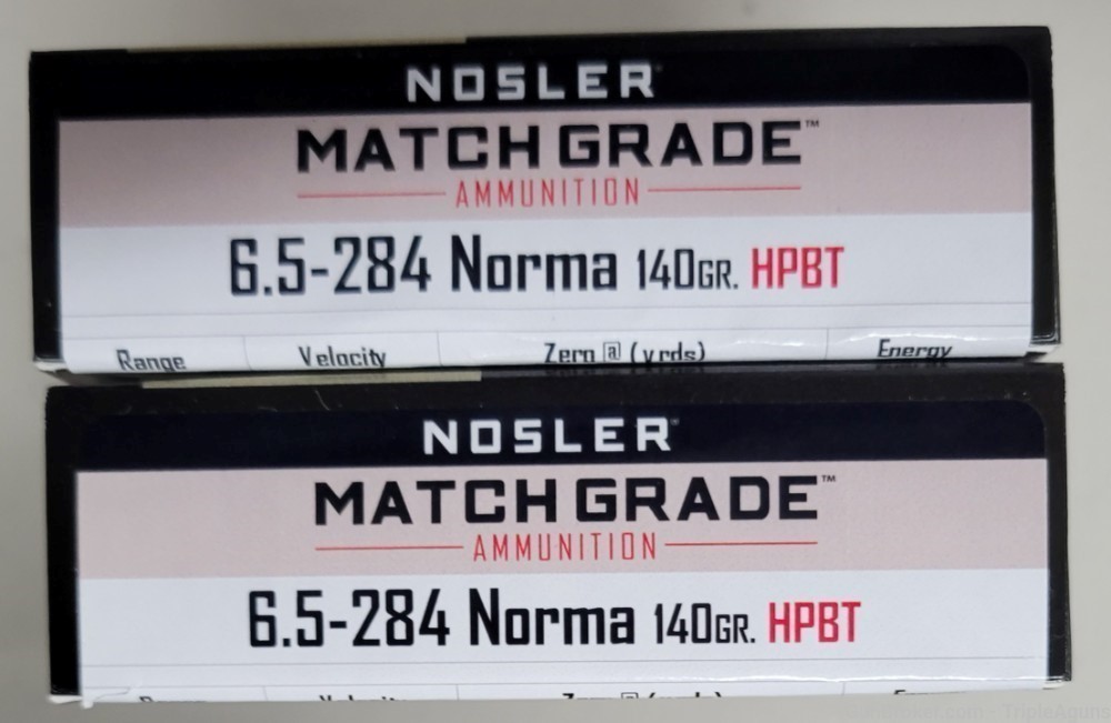 Nosler Match Grade 6.5-284 Norma 140gr HPBT lot of 40rds 44166-img-0