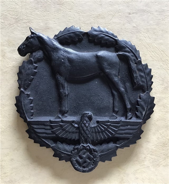 WWII German PLAQUE table SA horse TRAINING AWARD excellent-img-0