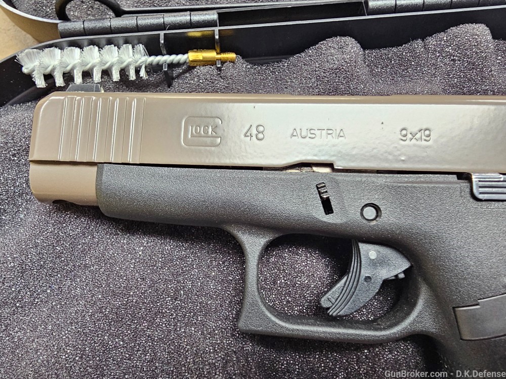 Used Glock 48 2-15rd Shield Mags Cerakote Bronze Slide-img-16
