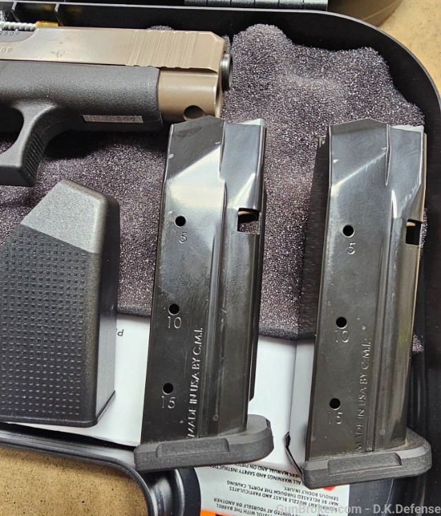 Used Glock 48 2-15rd Shield Mags Cerakote Bronze Slide-img-1