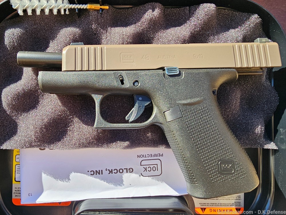 Used Glock 48 2-15rd Shield Mags Cerakote Bronze Slide-img-5