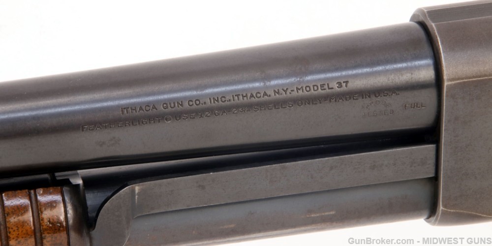 ITHACA Model 37 Featherlight 12GA Shotgun 30" FULL -img-6