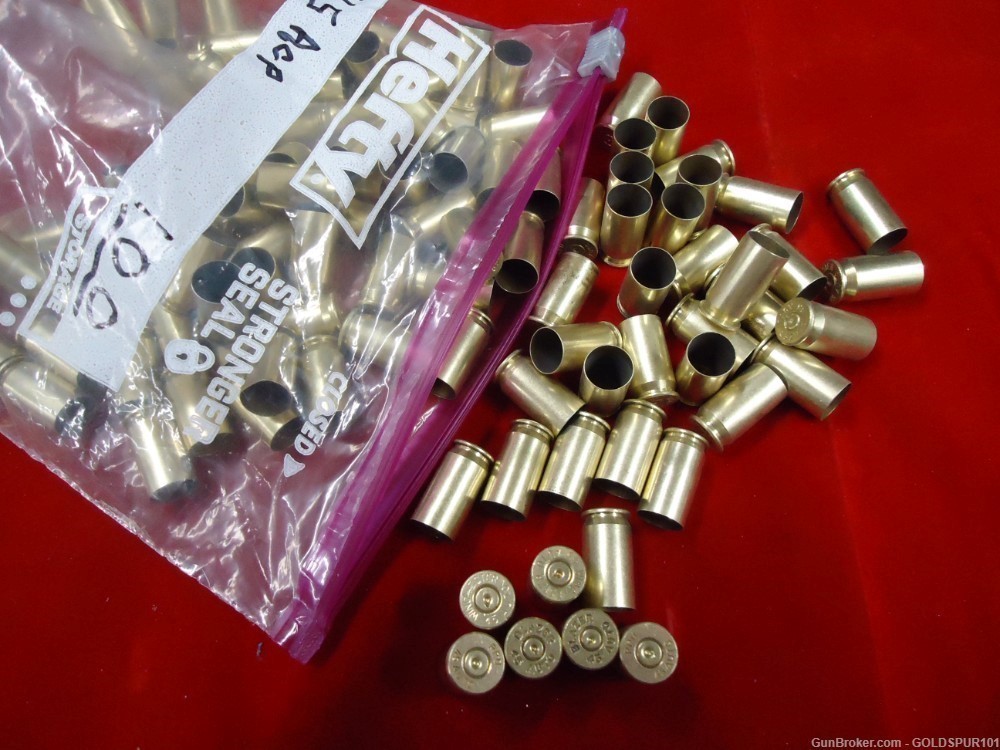 45 ACP Brass 456 Ct. Mixed headstamp cleaned -img-0