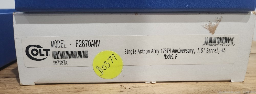 COLT SINGLE ACTION ARMY 175TH ANNIVERSARY.45 LC with 7 ½" Barrel - NIB-img-22