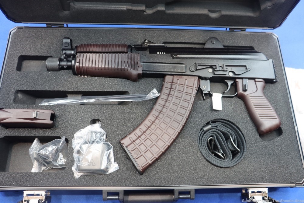 ARSENAL SAM7K AK47 PISTOL 7.62X39MM 8.5" MILLED AK SAM7 PLUM w/ Hard Case-img-2