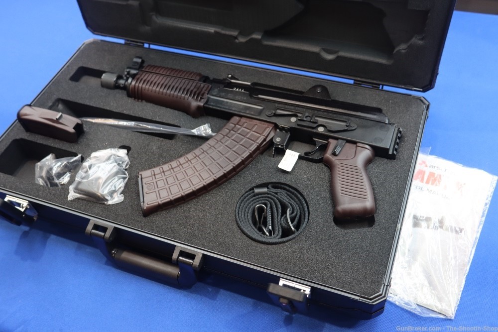 ARSENAL SAM7K AK47 PISTOL 7.62X39MM 8.5" MILLED AK SAM7 PLUM w/ Hard Case-img-1