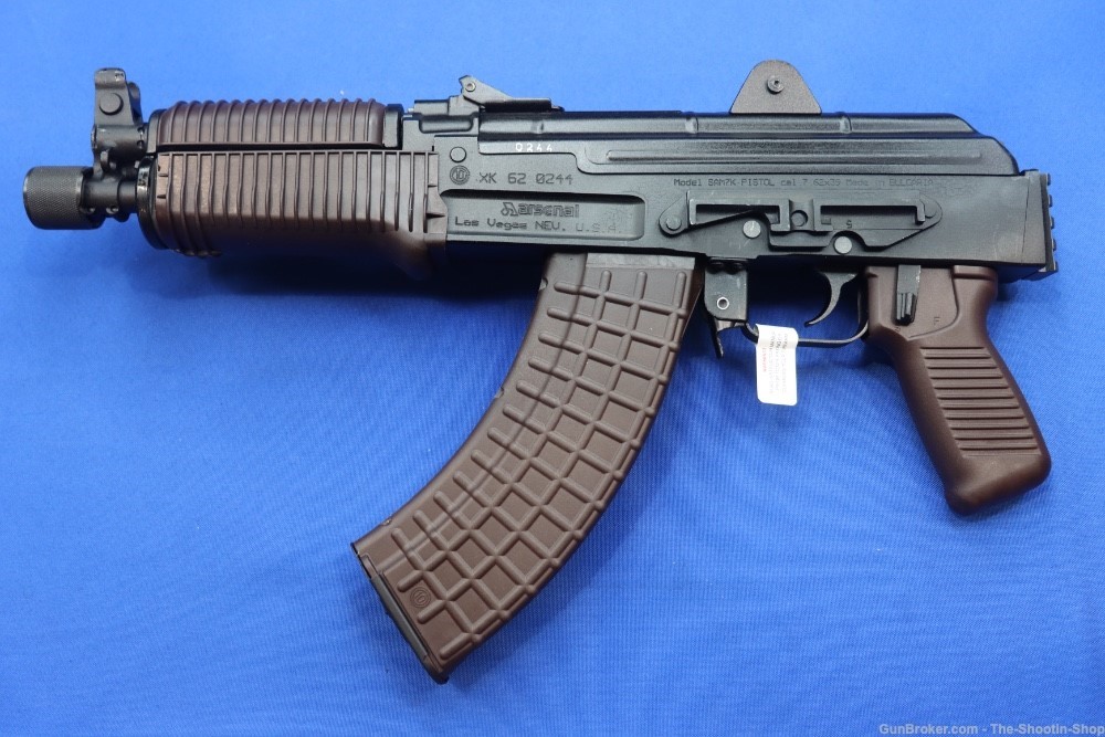 ARSENAL SAM7K AK47 PISTOL 7.62X39MM 8.5" MILLED AK SAM7 PLUM w/ Hard Case-img-12
