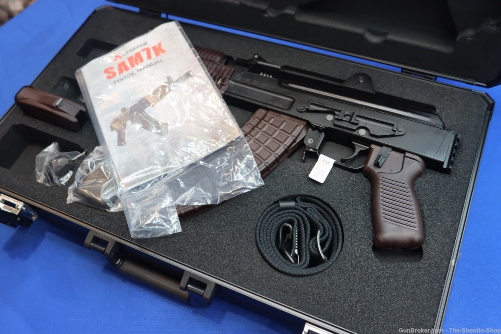ARSENAL SAM7K AK47 PISTOL 7.62X39MM 8.5" MILLED AK SAM7 PLUM w/ Hard Case-img-25