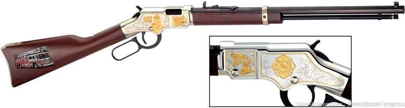Henry Golden Boy FIREFIGHTER TRIBUTE Limited 22lr Lever Rifle ENGRAVED NIB-img-0