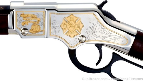 Henry Golden Boy FIREFIGHTER TRIBUTE Limited 22lr Lever Rifle ENGRAVED NIB-img-1