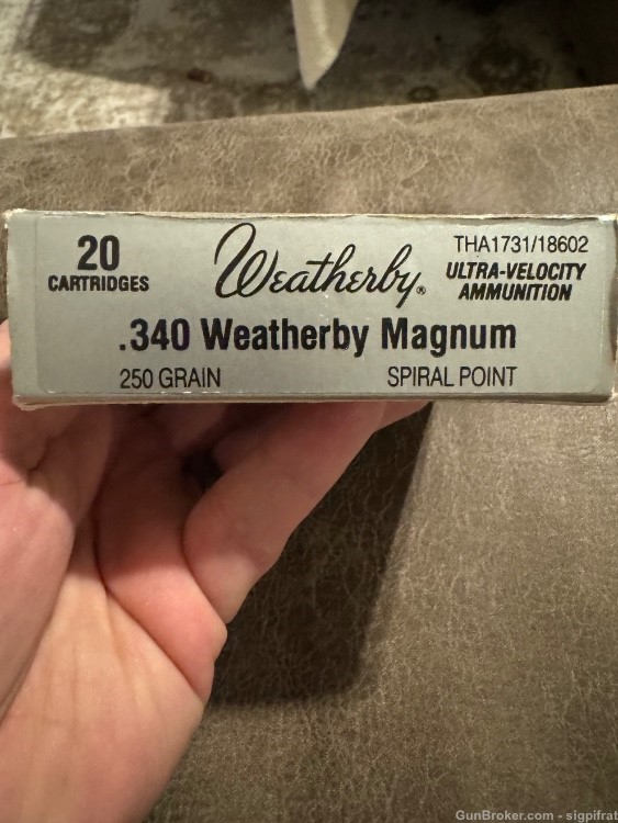 Weatherby .340 magnum ammo 20 NOS rounds. See pics and description -img-0