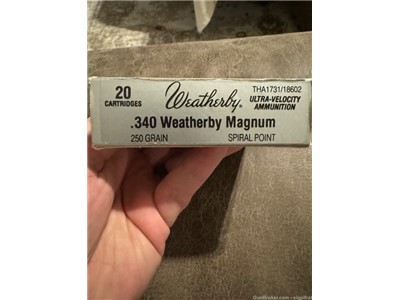 Weatherby .340 magnum ammo 20 NOS rounds. See pics and description 