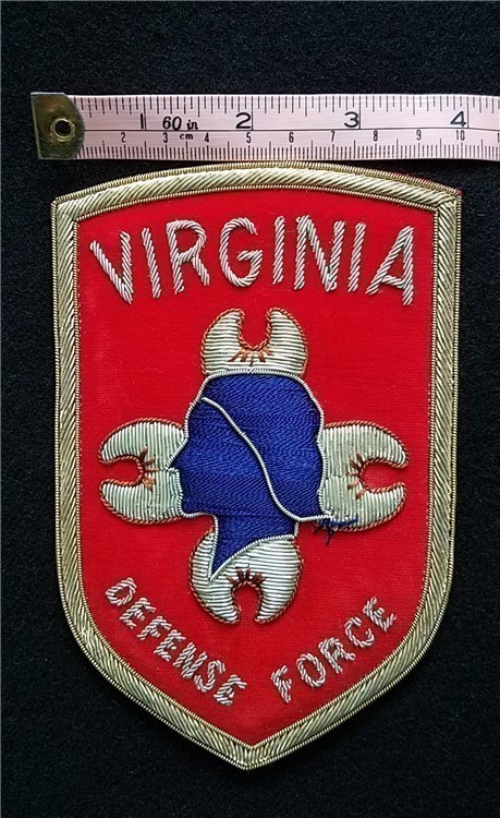 Early Virginia Defense Force Bullion Patch-img-3