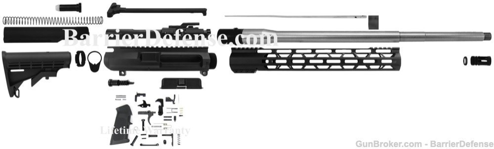 U-Build SS AR10 .308 20" Stainless Complete Rifle Kit AR-10-img-0