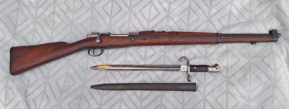 Mauser Argentine Model 1909 98 Action Cavalry Carbine with Bayonet-img-0