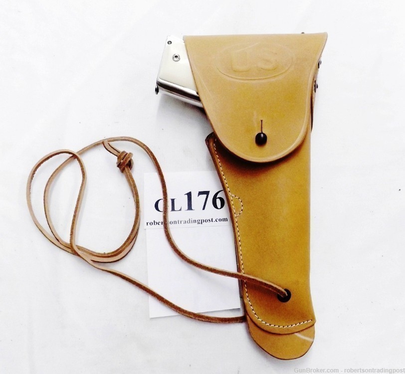 Colt Government 1911 WWI Replica Holster Boyt type GI copy Natural Leather -img-0