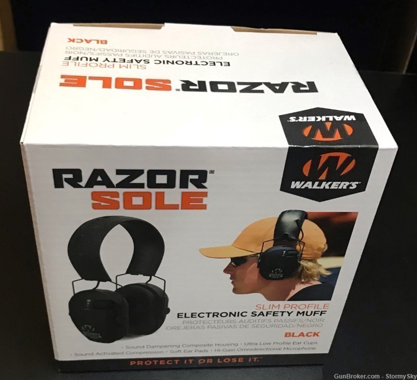 Walker's Razor Sole Slim Electronic Ear Muffs - Black-img-2
