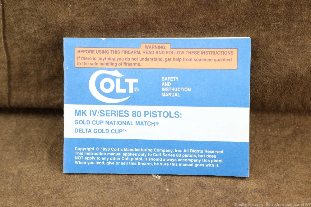 Colt MK IV Series ’80 Gold Cup National Match .45 ACP 5” 1911 Pistol 1993-img-30