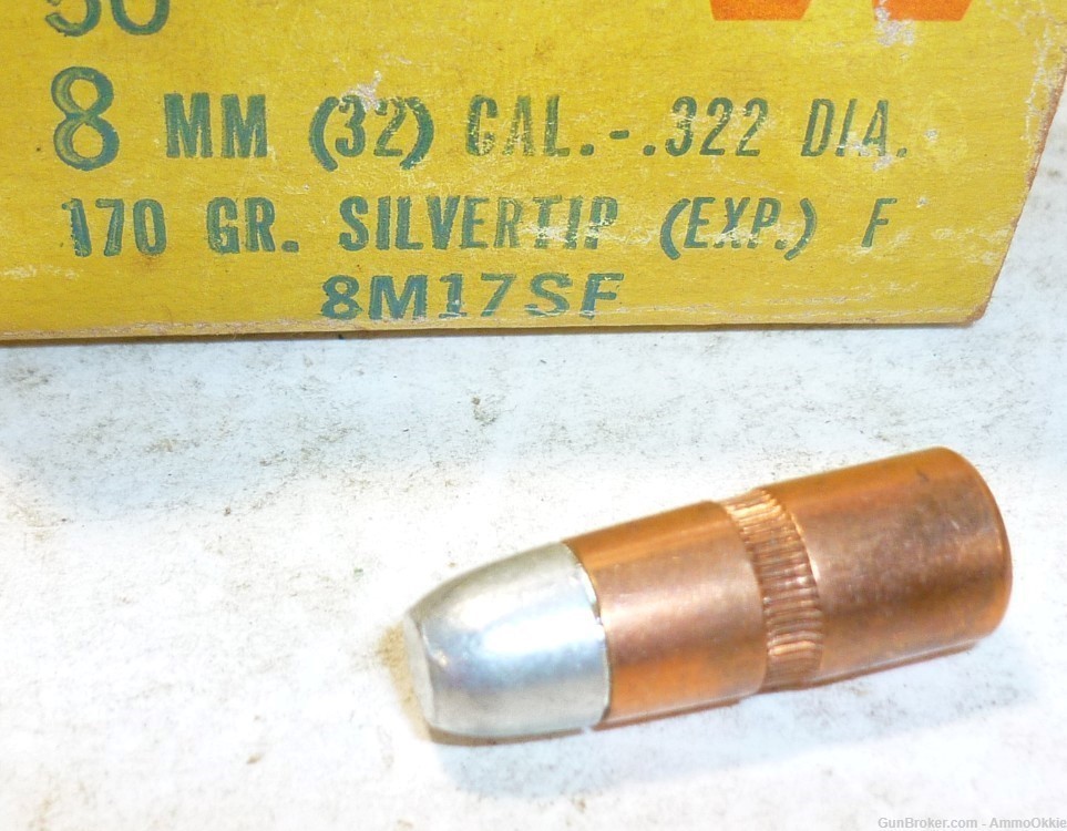 1ct - SILVERTIP BULLET - .323 170gr FP - Silver Tip - 8mm .322-img-0