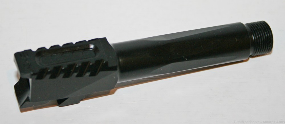 Serrated Threaded Glock 26 G26 barrel DLC Black Finish 9x19 9mm Gen 1-4-img-1