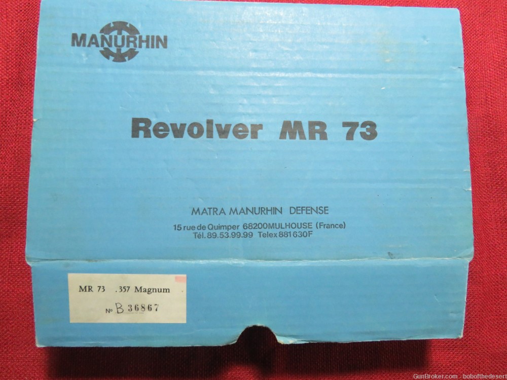 Manurhin MR73 .357 Revolver, Mulhouse 3" original numbered box!-img-15