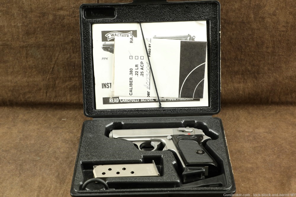 German Walther PPK Stainless .380 ACP 3.25” Semi Automatic Pistol w/ Case  -img-35