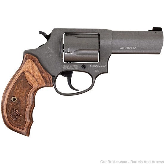 Taurus 2-6053CNS Defender 605 Revolver, 357 Mag, 3" Bbl, Tungsten Cerakote-img-0