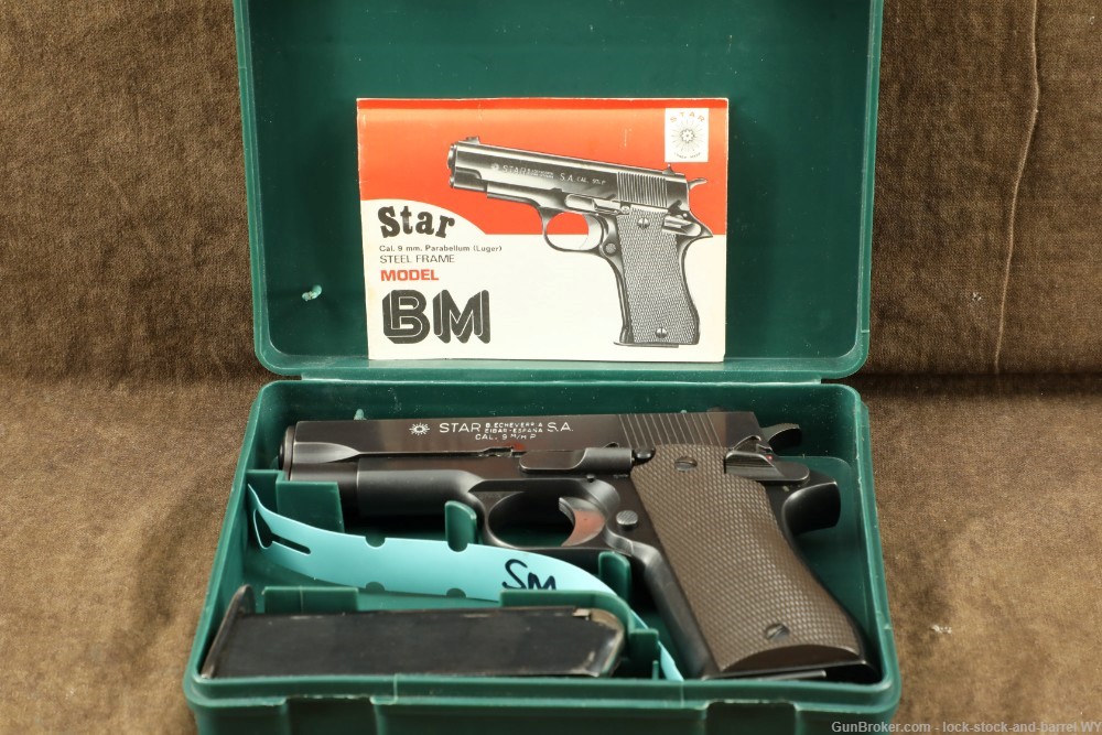 Spain, STAR Bonifacio Model BM 9mm 3.9” Blued Pistol w/ Box 1911-img-31