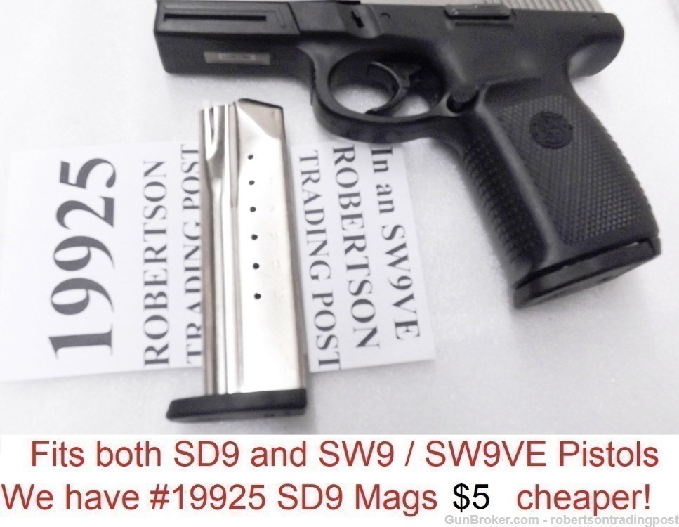 S&W 9mm SW9 Magazines 16 shot SW9VE SD9 SD9VE 25095 19357 Old Type-img-11