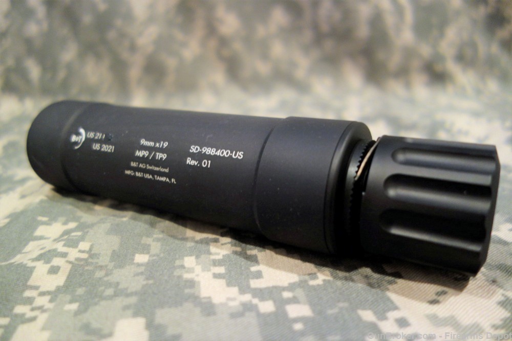 B&T TP9-N  MP9 9mm RBS Suppressor. APC SPC B&T/Hk 3-lug mount is included.-img-4