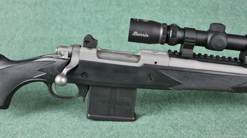 Ruger Scout 5.56 Omega 300 Burris Scope Leupold Rings Stainless 16.5 1/2x28-img-7