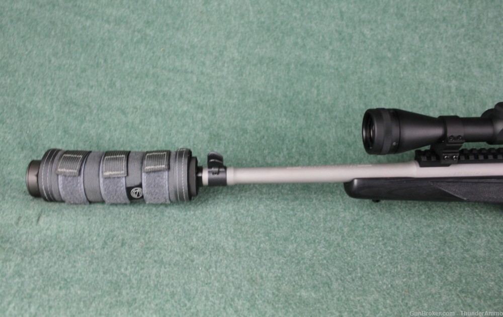 Ruger Scout 5.56 Omega 300 Burris Scope Leupold Rings Stainless 16.5 1/2x28-img-4