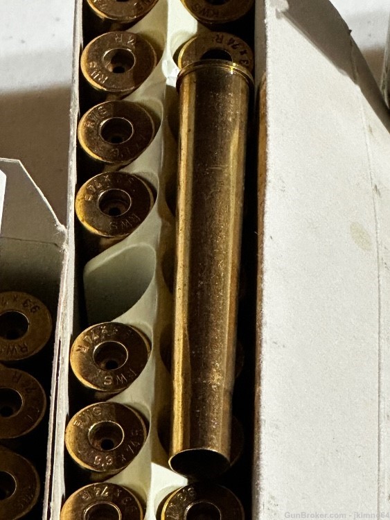 60 pieces of new RWS 9.3x74R brass cases for Grelck Drilling Rifle Classic-img-3