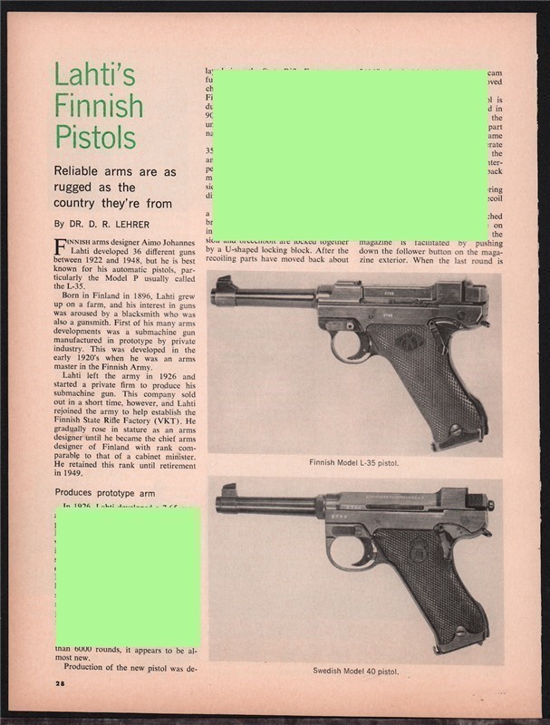 1969 LAHTI Finnish Pistol 2-page Article-img-0
