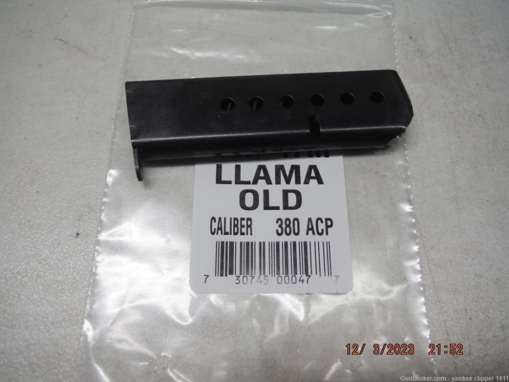 Llama 380 ACP 7Rd Magazine OLD Model 2 & 3 Narrow base-img-0
