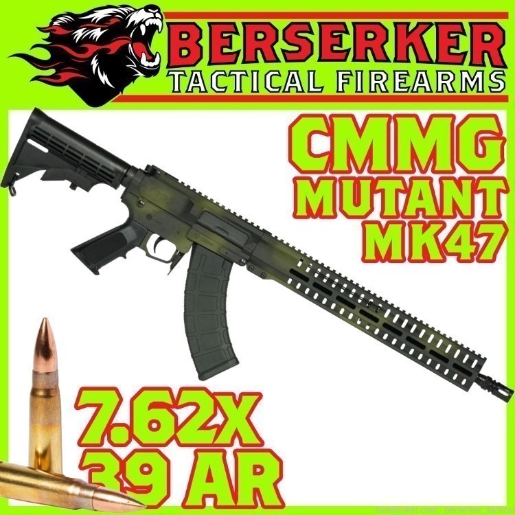 CMMG Resolute MK47 7.62X39MM 16.1" SMU Custom Cerakote MUTANT 30+1 AR/AK-img-0