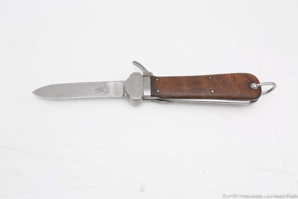 GERMAN WWII LUFTWAFFE PARATROOPER GRAVITY KNIFE SMF MAKER MARK (NICE)-img-0