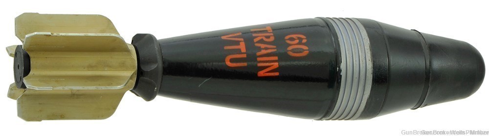 CZECH 60MM MORTAR ROUND TRAINING MODEL WITH CONTAINER INERT-img-1