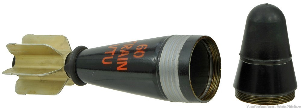 CZECH 60MM MORTAR ROUND TRAINING MODEL WITH CONTAINER INERT-img-2