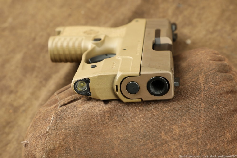FN 503 FDE Integrated LaserMax Flashlight 9mm Concealed Carry Slim Pistol -img-12