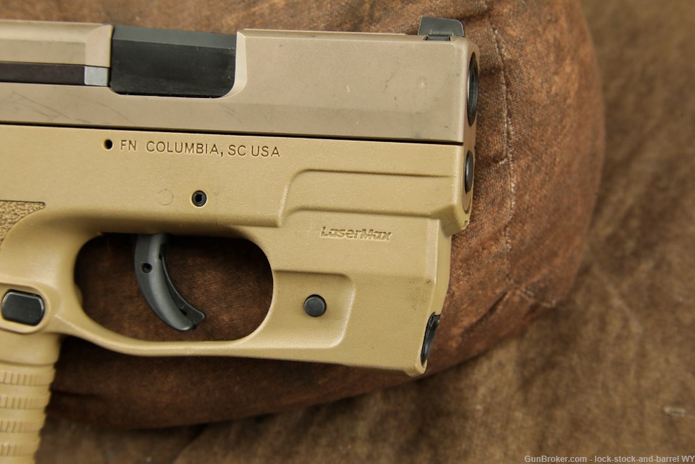 FN 503 FDE Integrated LaserMax Flashlight 9mm Concealed Carry Slim Pistol -img-17