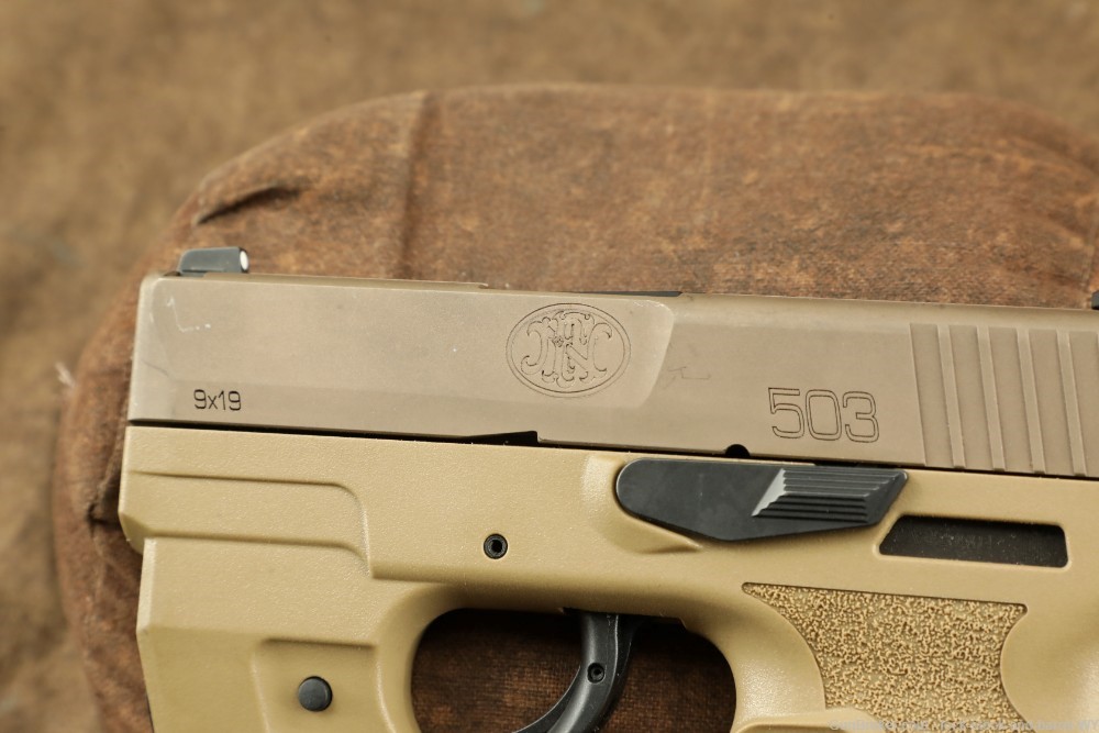FN 503 FDE Integrated LaserMax Flashlight 9mm Concealed Carry Slim Pistol -img-20
