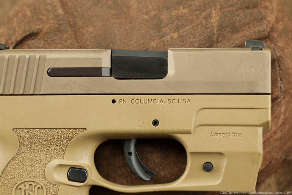 FN 503 FDE Integrated LaserMax Flashlight 9mm Concealed Carry Slim Pistol -img-16