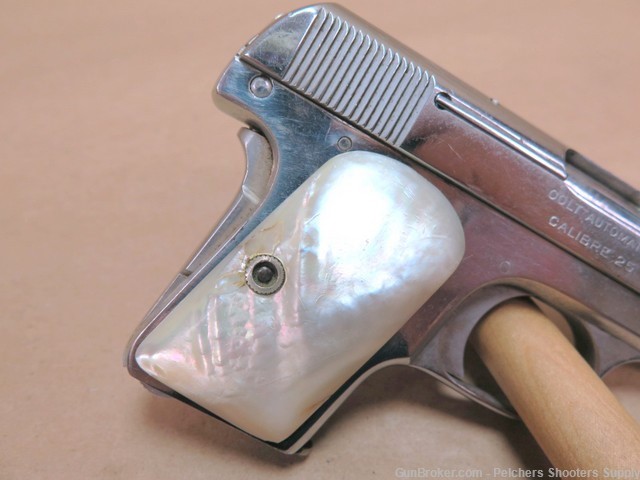 Colt 1908 Hammerless .25ACP Nickel Pearl Grips-img-5
