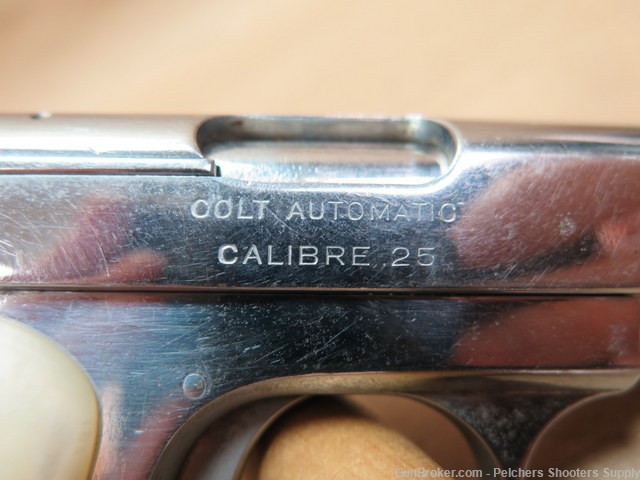 Colt 1908 Hammerless .25ACP Nickel Pearl Grips-img-13