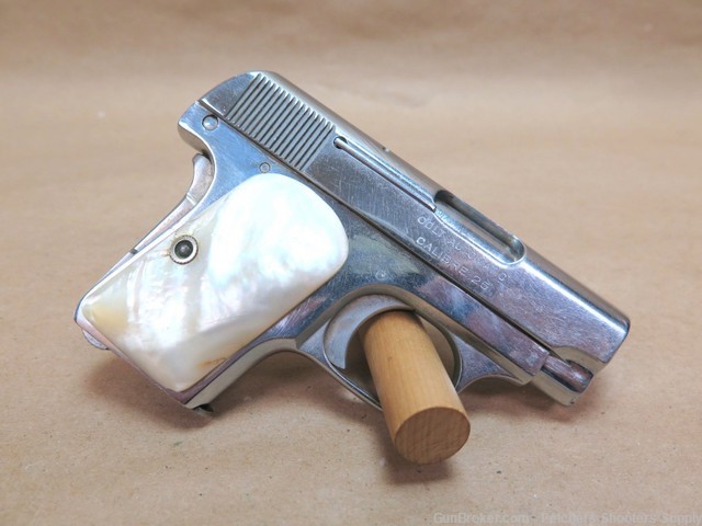 Colt 1908 Hammerless .25ACP Nickel Pearl Grips-img-0