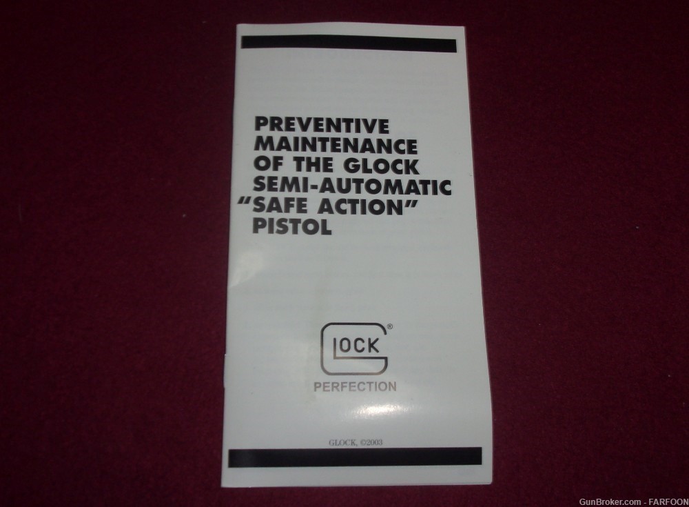 GLOCK PREVENTATIVE MAINTENANCE MANUAL (18) PAGES-img-0