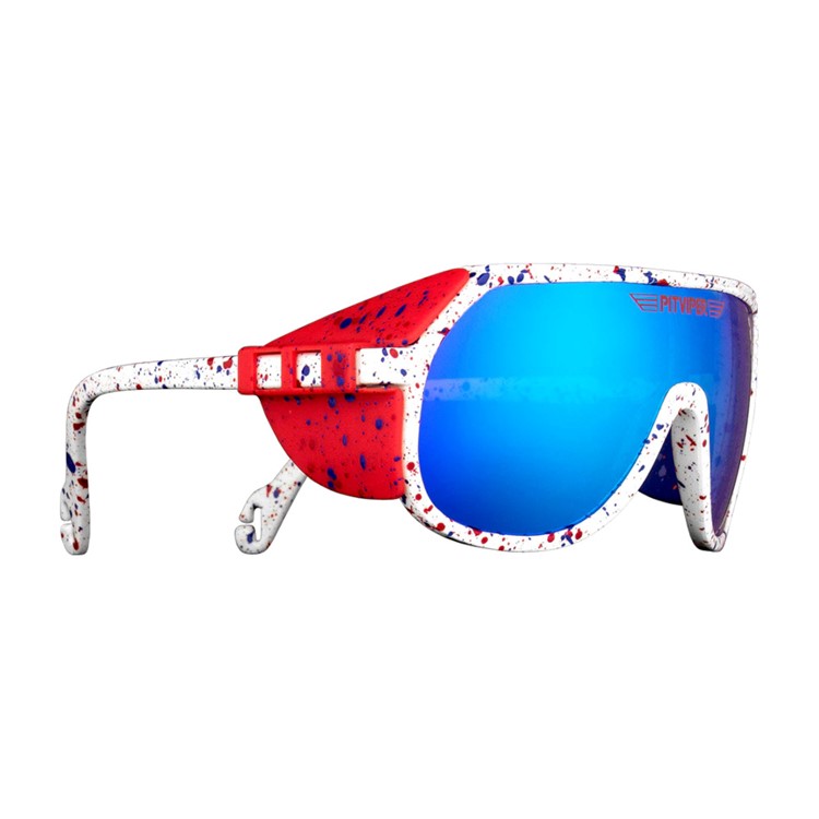 PIT VIPER The Merika Grand Prix White with Blue and Red Splatter Sunglasses-img-2