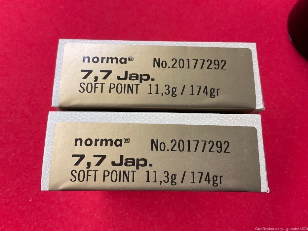NEW NORMA 7.7 JAPANESE 174 GR SOFT POINT AMMO 20 ROUND BOX SALE JAP SP-img-0