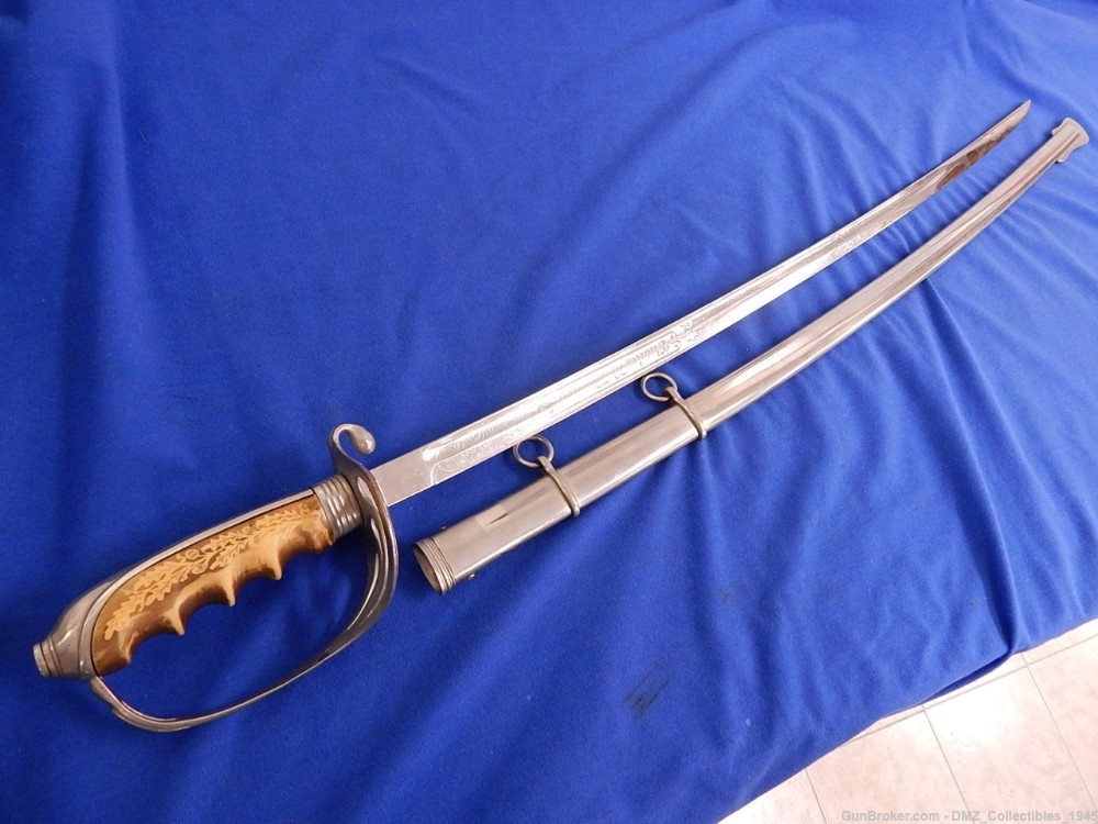 WW1 WWI Officer Sword with Scabbard (Named)-img-0
